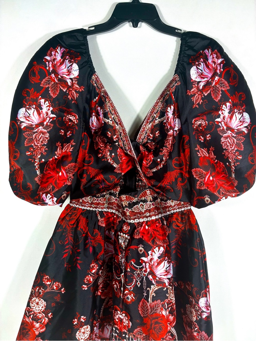 Camilla Sisterhood of the Rose Puff Sleeve Mini Dress Medium NWT - Picture 11 of 17